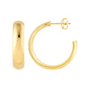 20mm D-Tube Round Hoop Earrings