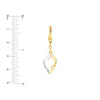 Two-Tone Flat Marquise Twist Earrings on Leverback