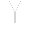 Plated Sterling Silver Vertical Bar Star Necklace