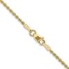 14K 1.6mm Solid Regular Rope Chain Anklet