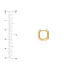 3 Row Pave Diamond Paper Clip Huggies (5/8tcw)