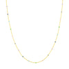 Multi-Colored Enamel Bead Saturn Chain