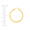 3x35mm D/C Florentine Round Hoop Earrings