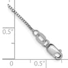 14K White Gold .7mm Box with Lobster Clasp Chain