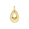 Open Teardrop Oval Charm