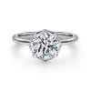 14K White Gold Round Diamond Engagement Ring