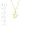 Script “C” Initial with Diamond Bezel Necklace