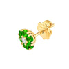 2.5mm Tsavorite &amp; Diamond Cluster Stud Earrings