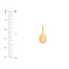 1.5pt Diamond Oval Stacked Pendant