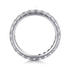 14K White Gold French Pavé Set Diamond Eternity Band
