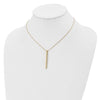 14K Polished Bar 2in ext. Necklace