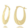 Twisted Oval Hoop Earrings