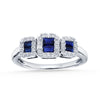 14K 0.22Ct Diamond Sapphire Ring