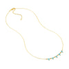 Simulated Turquoise Triangle Necklace