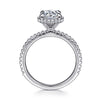 14K White Gold Round Diamond Engagement Ring