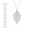 Sterling Silver Chevron Fringe Adjustable Necklace