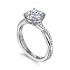 14K White Gold Round Diamond Engagement Ring