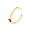 Ruby Bezel Earring Cuffs