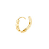 Diamond Cut Round Geometric Huggie Earrings