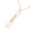 Vertical Engravable Bar Adj. Necklace