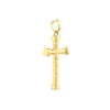 11mm Double Sided D/C Twisted Cross Pendant