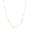 White Enamel Alternating Bar Necklace
