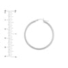 Sterling Silver 2mm x 35mm Polished Hoop Earrings