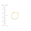Medium Black Enamel Round Hoops