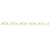 Two-Tone Oval Stamping Link Chain Anklet