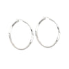 Oval D/C Twist Hoop Earrings