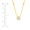 3/4tcw Diamond Cluster &amp; Bezel Station Necklace