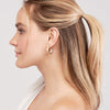 Round Textured D/C Hoop Earrings