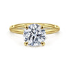 14K Yellow Gold Round Solitaire Diamond Engagement Ring