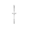 Plated Sterling Silver Cross Hoop Earrings