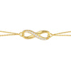 Half-CZ Infinity Adjustable Bracelet