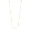 Sterling Silver CZ and Open Heart Station Long Necklace