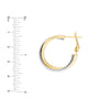 Two-Tone Criss-Cross Omega Back Hoops