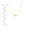Diamond Tapered Cross Adjustable Necklace