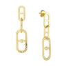 Interlocking Diamond Radiant Link Earrings