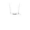 Plated Sterling Silver Blessed Mini Bar Necklace