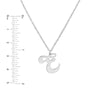 15mm Cursive Initial Pendant Necklace