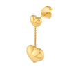 Large Heart Cable Chain Dangle Earrings