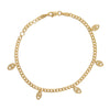 Evil Eye Dangles Curb Chain Adj. Bracelet