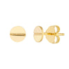Screw Stud Earrings on Post Back