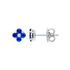 2.5mm Sapphire Flower Stud Earrings