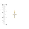 Two-tone Framed Vine Cross Pendant