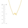 Plated Sterling Silver Mini CZ Dolphin Necklace
