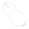 Plated Sterling Silver CZ Infinity Love Necklace