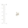 Diamond Blossom Cluster Stud Earrings