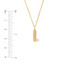 Block Lined Initial 'I' with Diamond Necklace